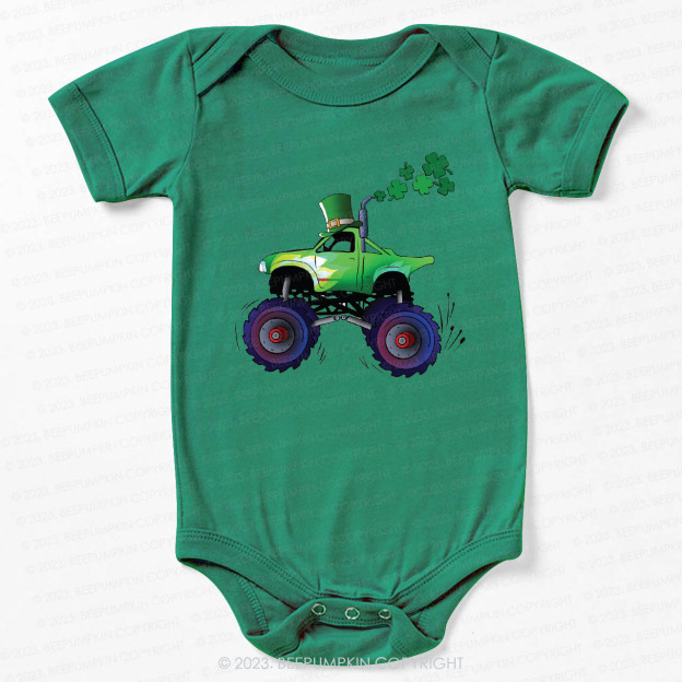 Pretty Lucky Clover St.Patricks Day Bodysuit For Baby