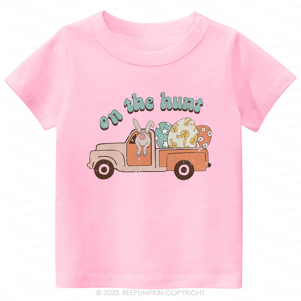 On the Hunt Easter Groovy-Toddler Tees