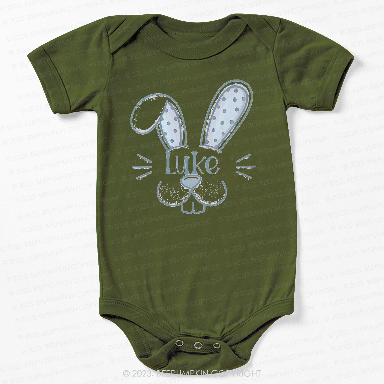 Custom Name Polka Dots Easter Boy Bodysuit For Baby