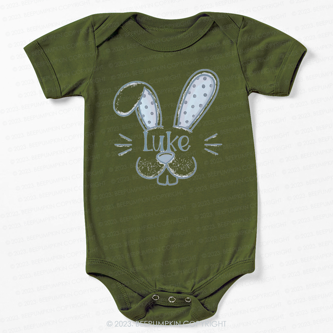Custom Name Polka Dots Easter Boy Bodysuit For Baby