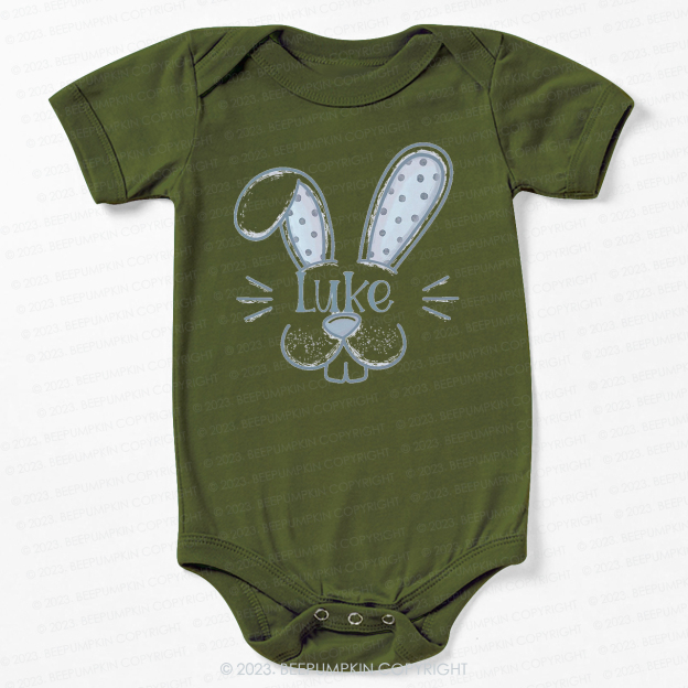 Custom Name Polka Dots Easter Boy Bodysuit For Baby
