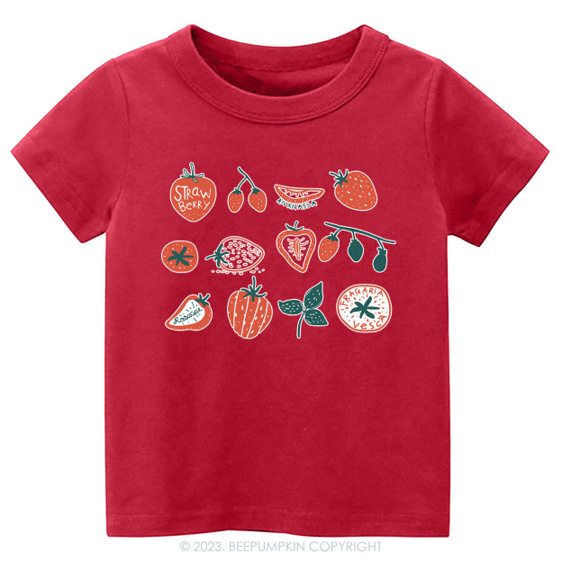 Strawberry Kids Retro Natural Toddler Tees