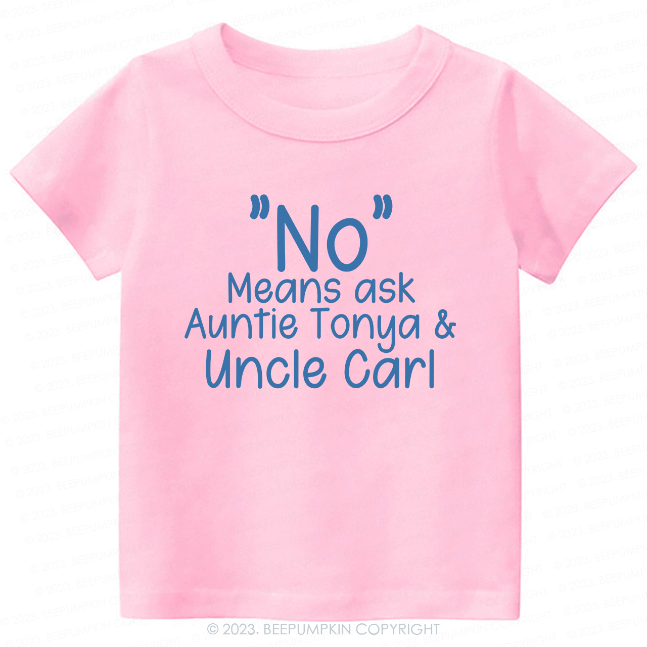 No Means Asks Aunt And Uncle -Toddler Tees