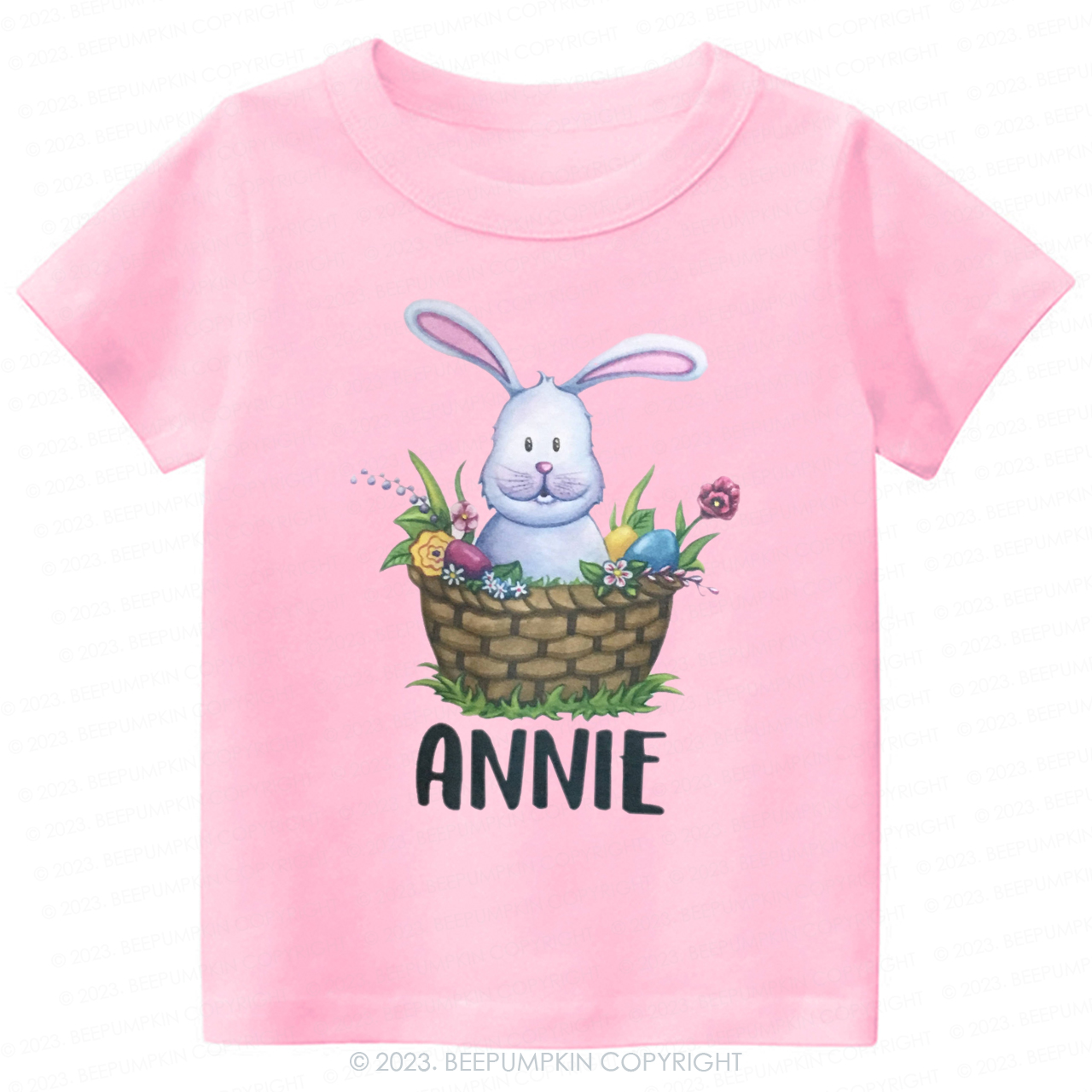 Personalized Easter Spring Bunny -Toddler Tees