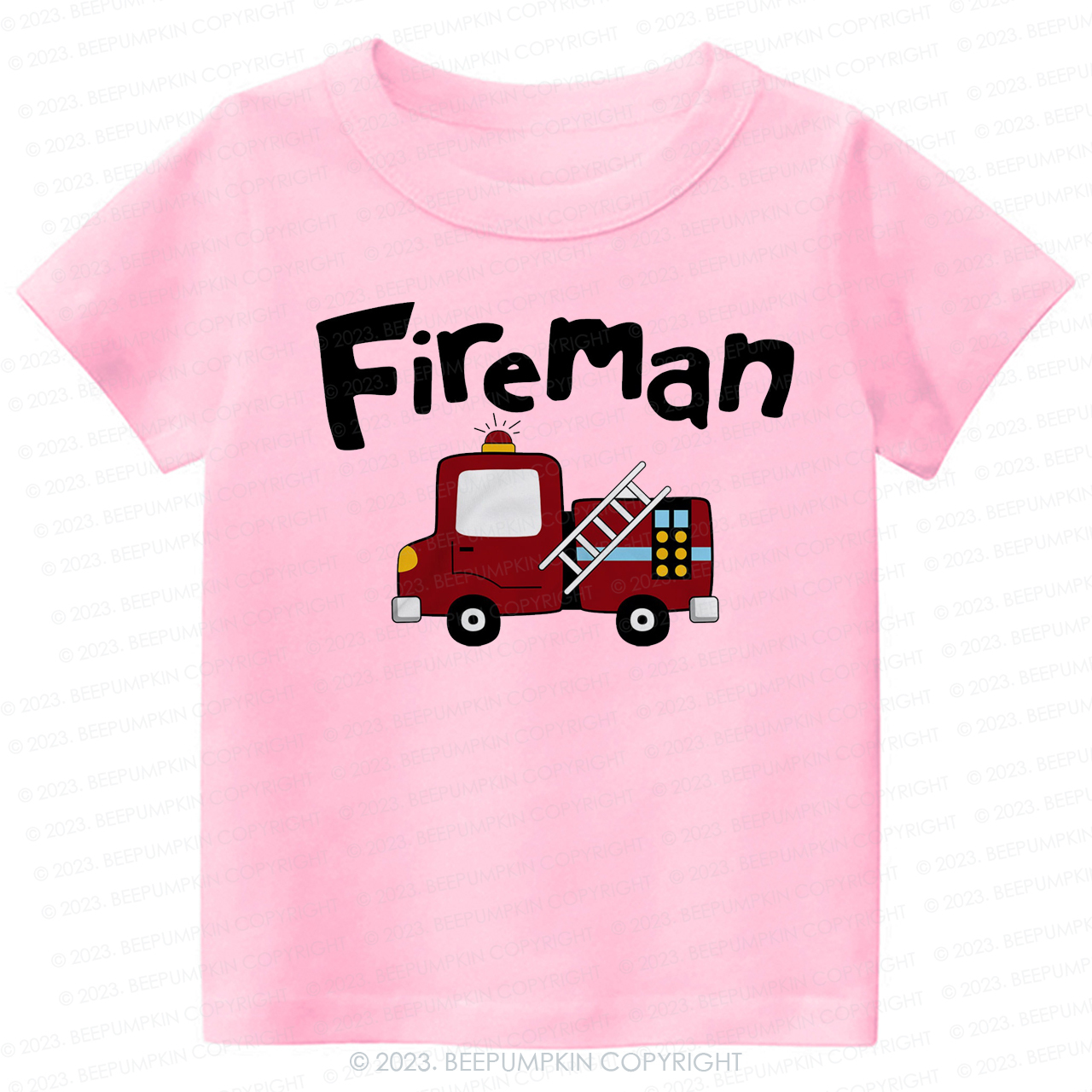 Firefighter And Fire Truck -Toddler Tees