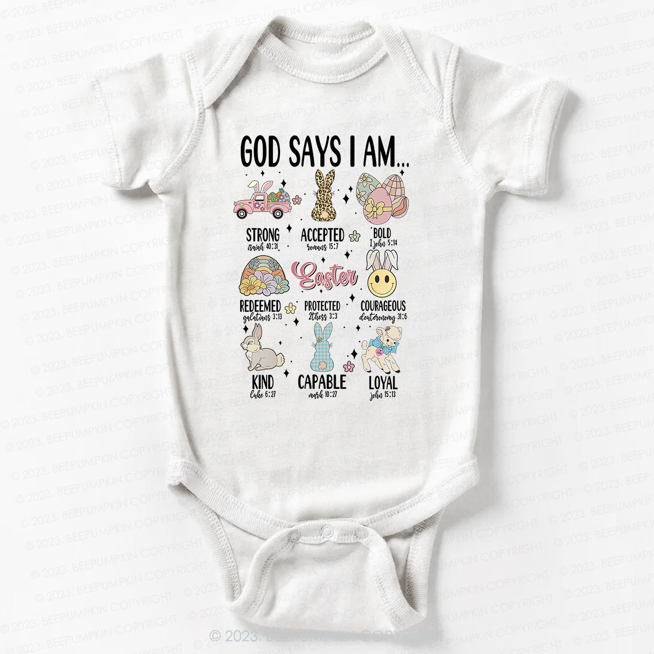 God Says I am Kind Christian Bodysuit For Baby