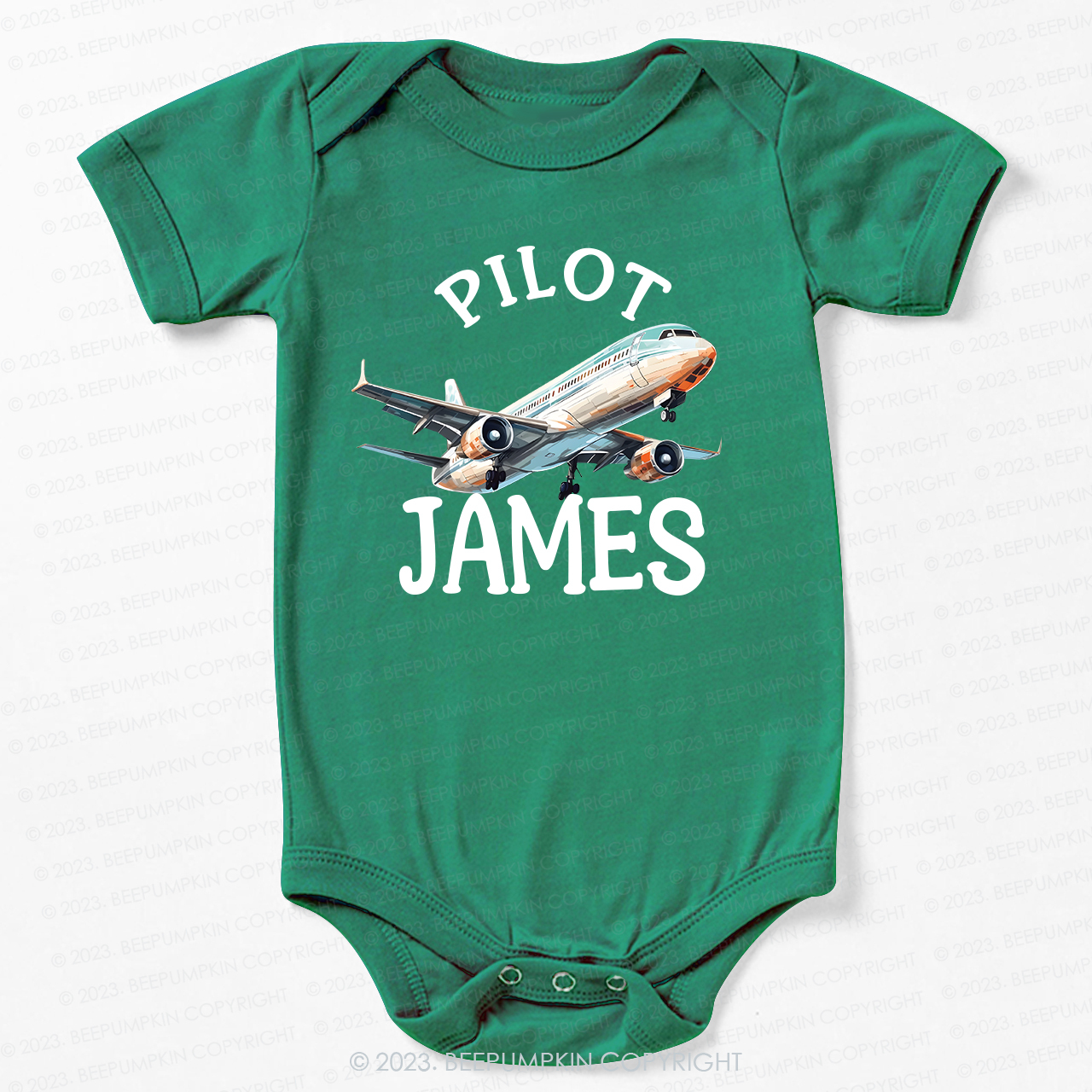 Custom Name Pilot Bodysuit For Baby