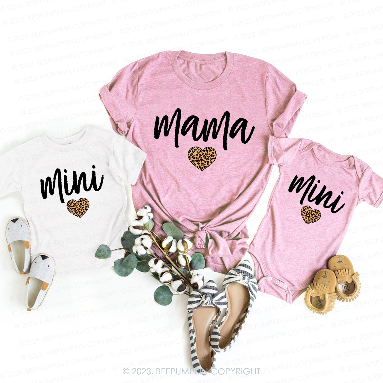 Leopard Heart MAMA&MINI Matching T-Shirt
