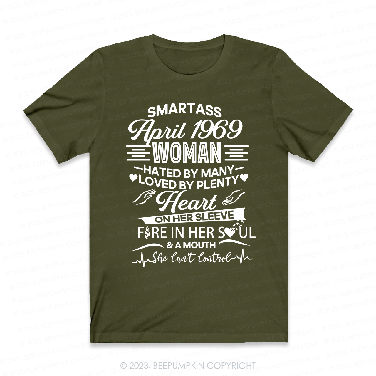 Heart On Her Sleeve Fire In Her Soul Retro T-Shirt