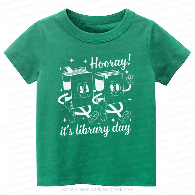 Hooray It's Library Kids Shirt