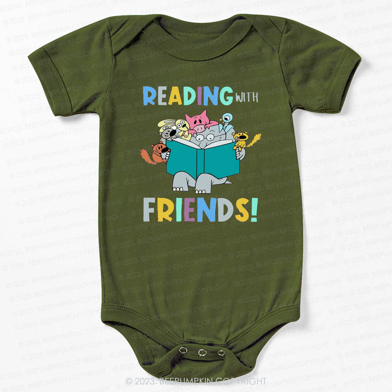 Reading With Friends Bodysuit For Baby