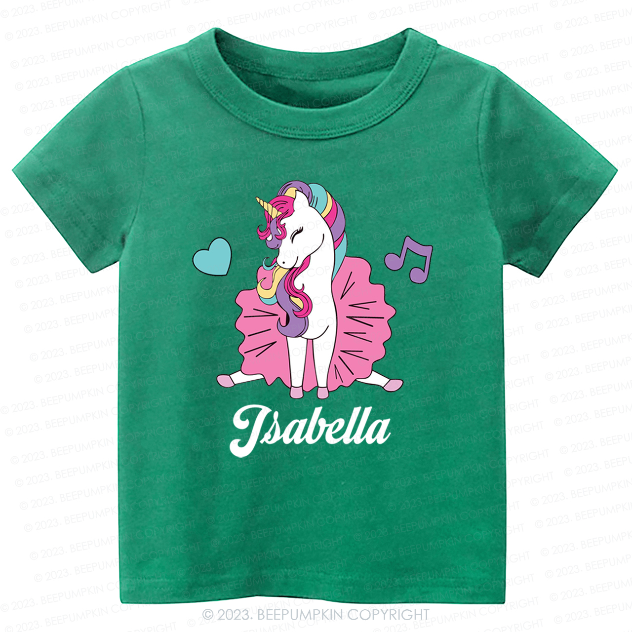 Unicorn Music Custom Name Kids Shirt