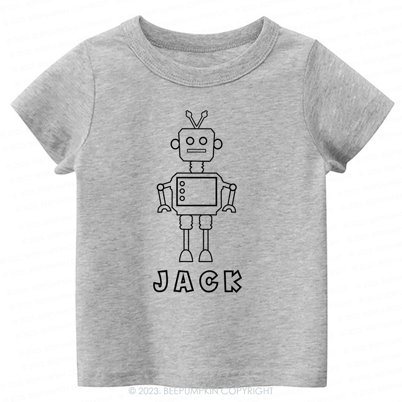 Personalized Robot coloring Kids Shirt