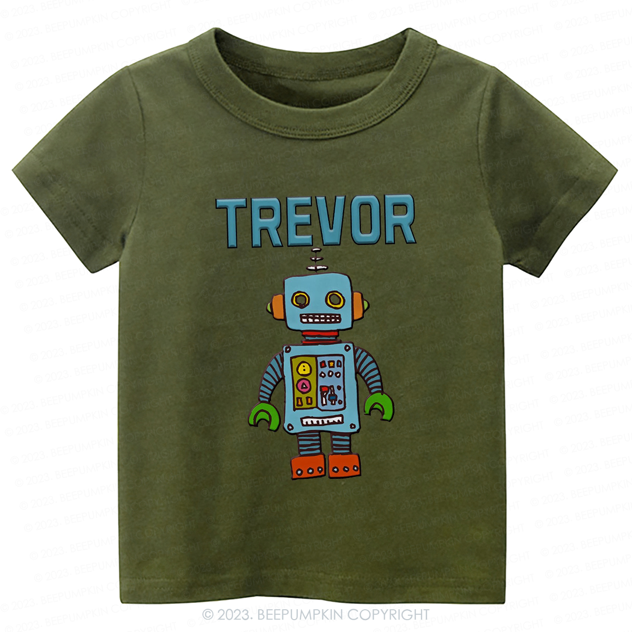 Personalized Robot Theme Kids Shirt