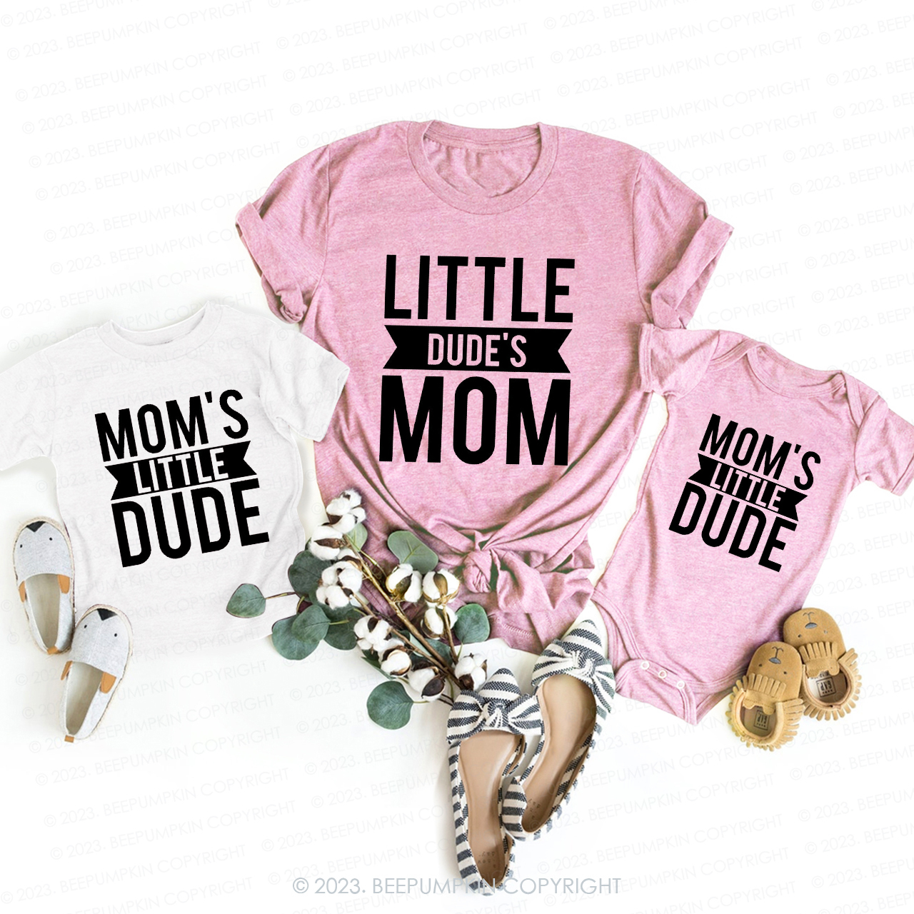 Little Dude's Mom T-Shirts For Mom&Me