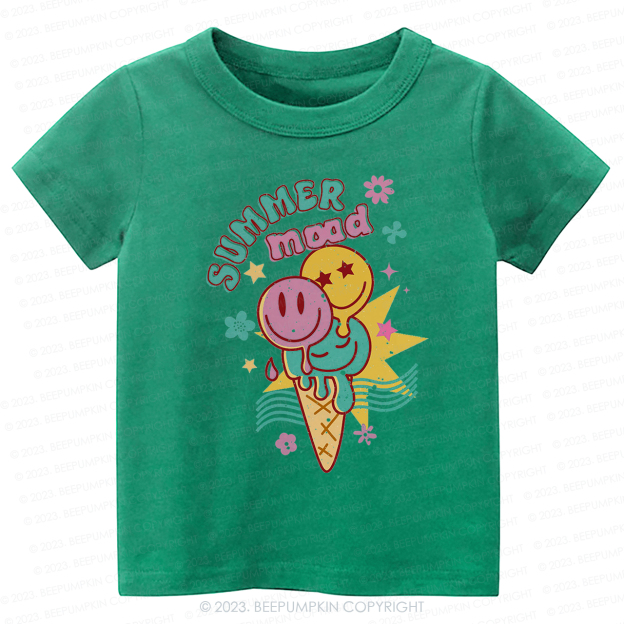  Summer Mood Ice Cream Happy Face Kids Shirt