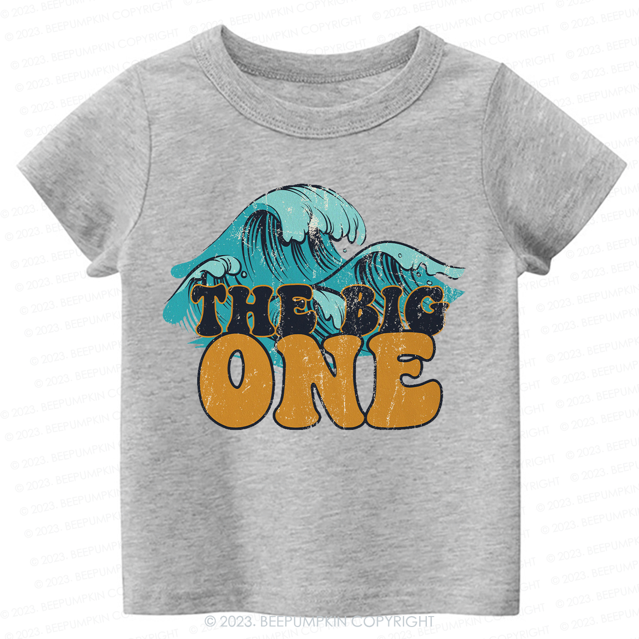 The Big One Retro Wave Birthday Kids Shirt