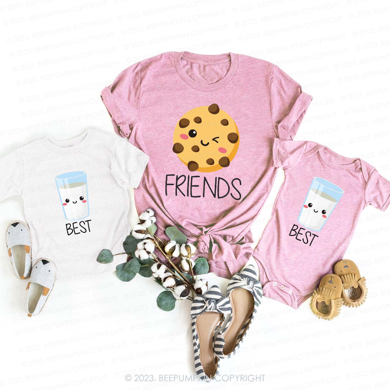 Best Friends Milk & Cookies T-Shirts For Mom&Me