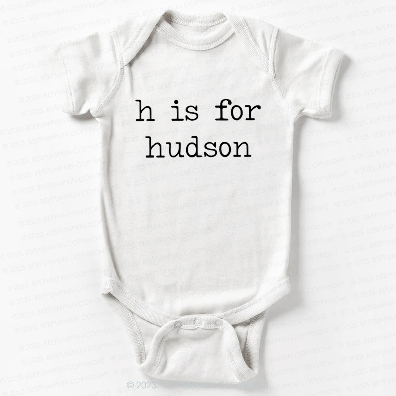 Personalized Vintage Letter Is For Name Bodysuit For Baby