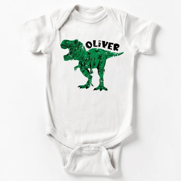 Personalized Dinosaur Bodysuit For Baby