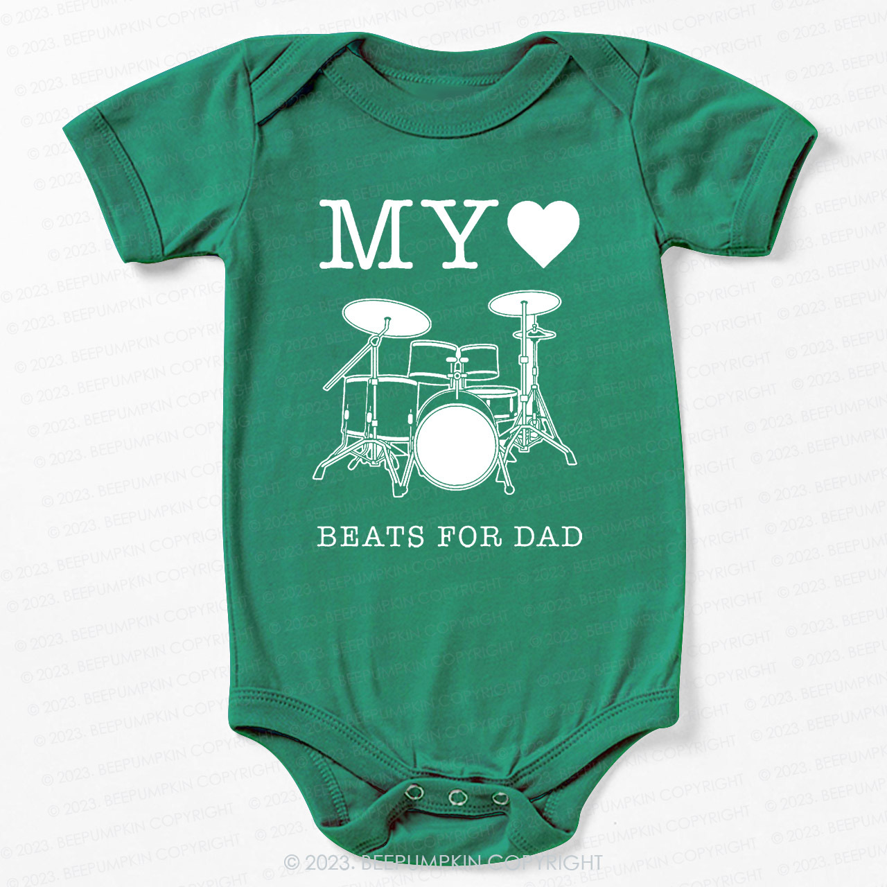 My Heart Beats For Dad Bodysuit For Baby