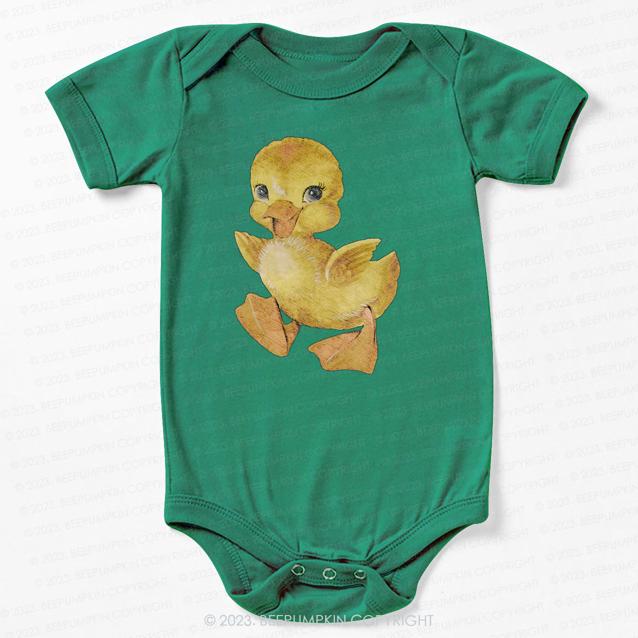Cute Natural Duckling Bodysuit For Baby
