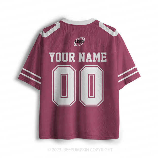 Personalized Team Name & Number Maroon Toddler&Kid's Sport Jersey Beepumpkin