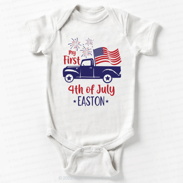 Personalized Baby's First 4th Of July Bodysuit For Baby