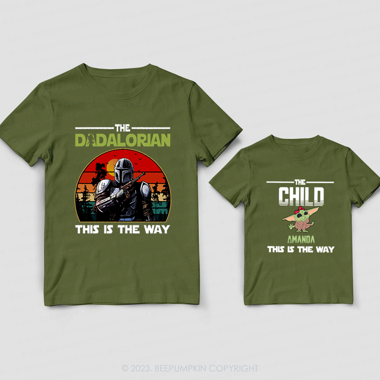 Personalized Cute Elf Daddy And Me Matching Shirt