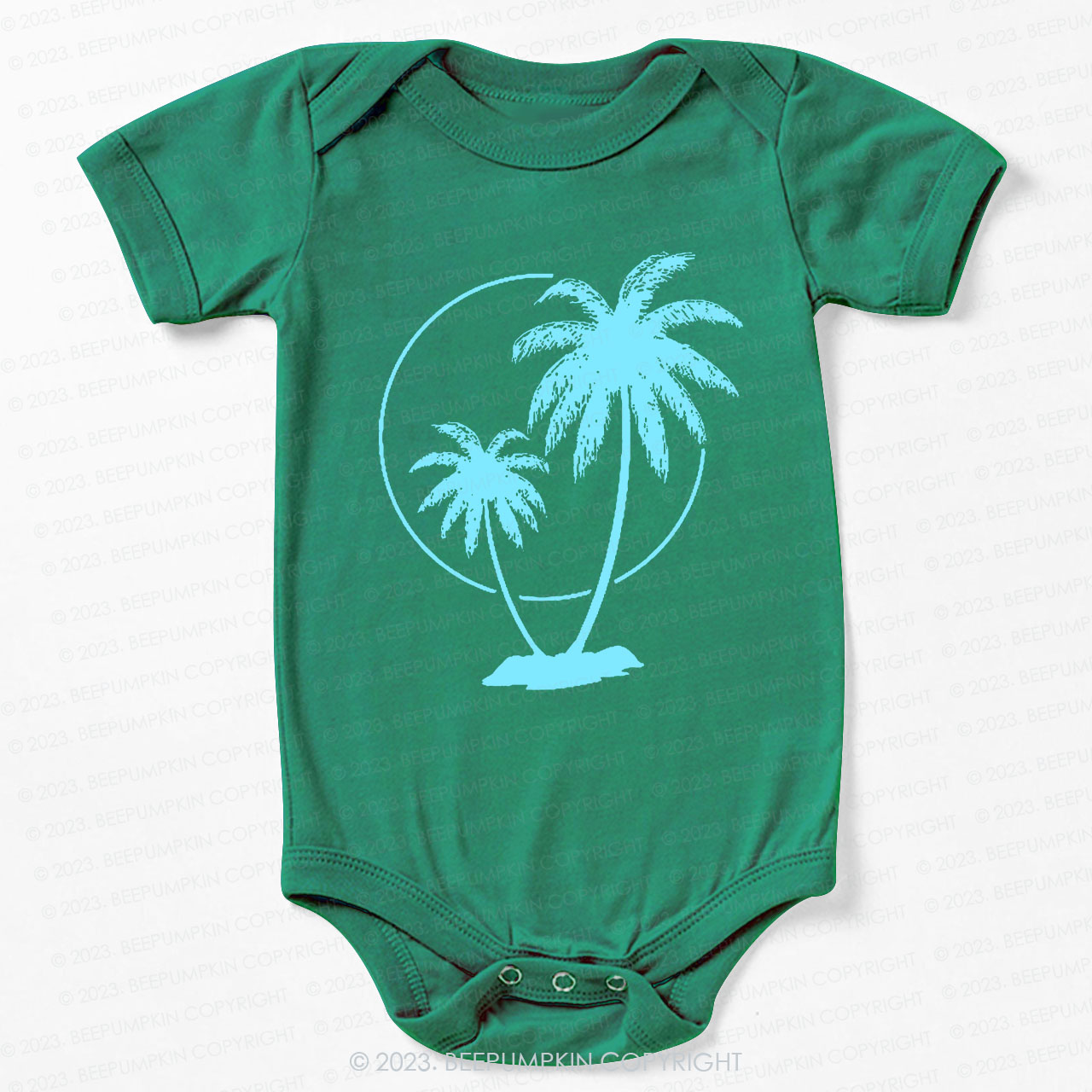 Palm Trees With Sun Bodysuit For Baby 