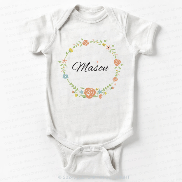 Garland Name Bodysuit For Baby 