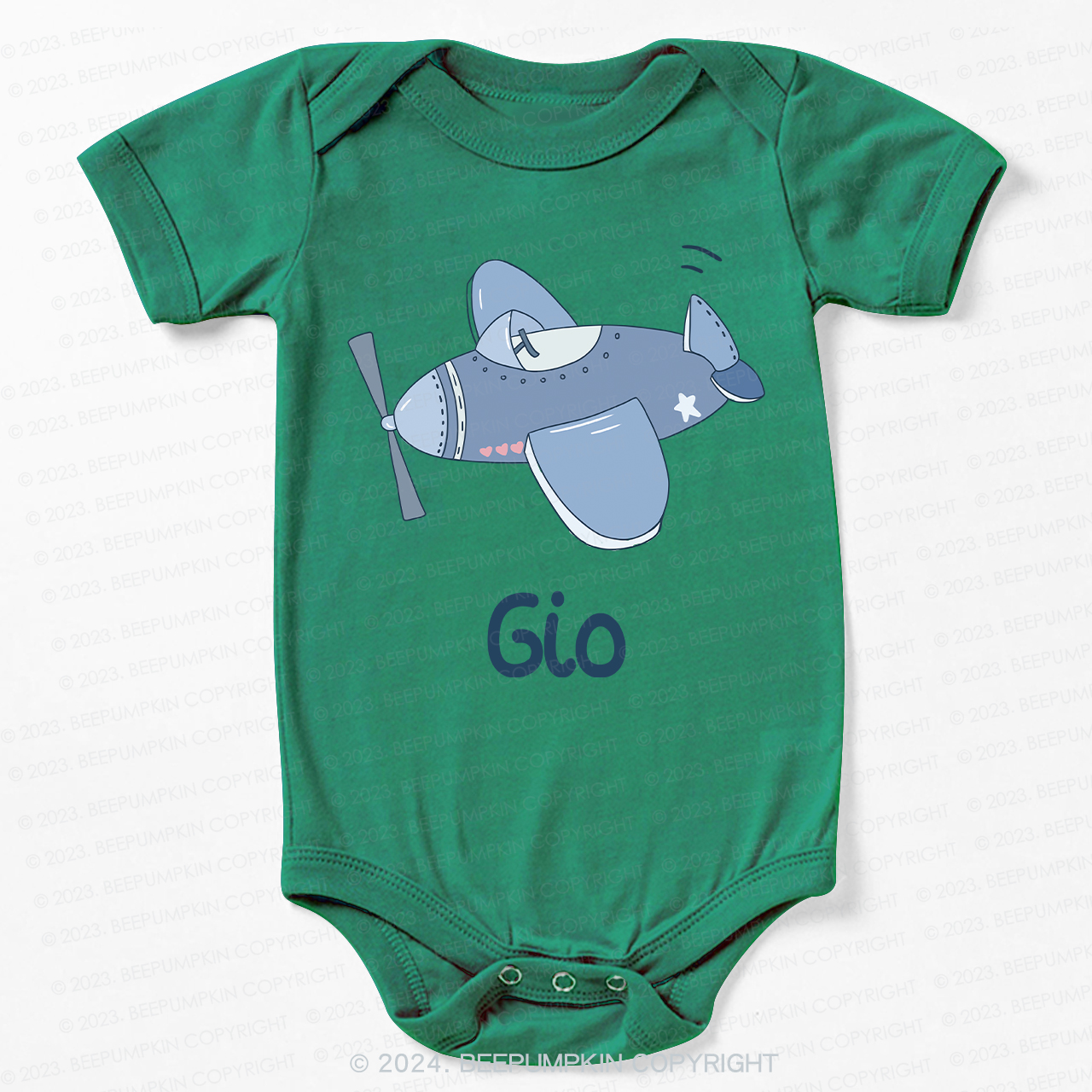 Personalized Plane Name Bodysuit For Baby 