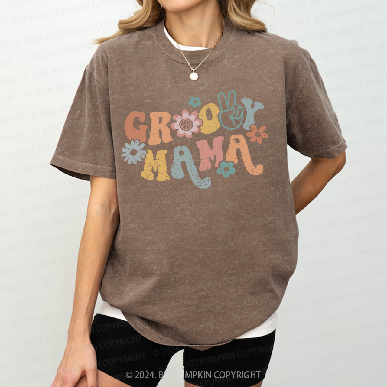 Groovy Mama Colors Mama Washed T-Shirts 