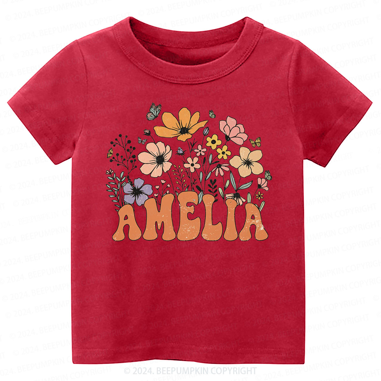 Personalized Girl Toddler&Kids Tees 