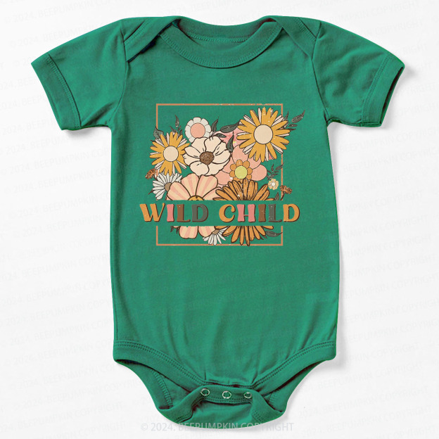 Retro Wild Child Bodysuit For Baby 