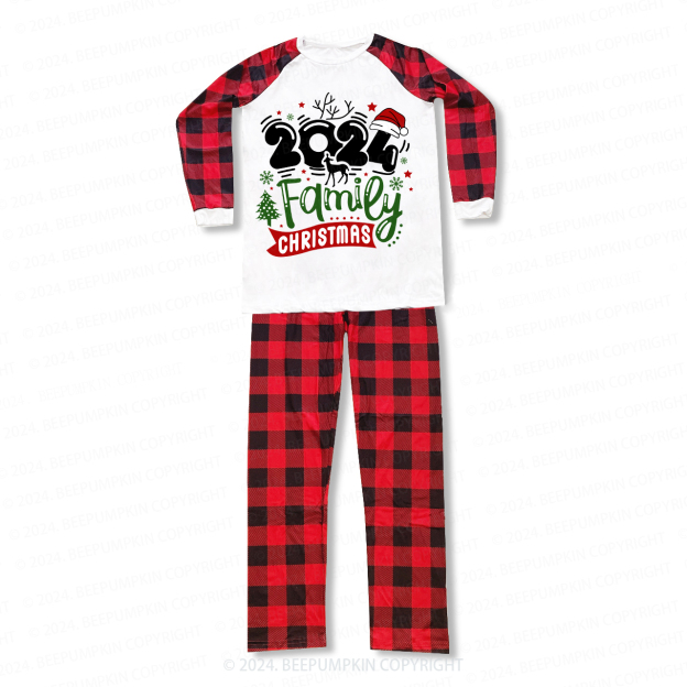 Christmas Hat With 2024 Family Matching Pajamas