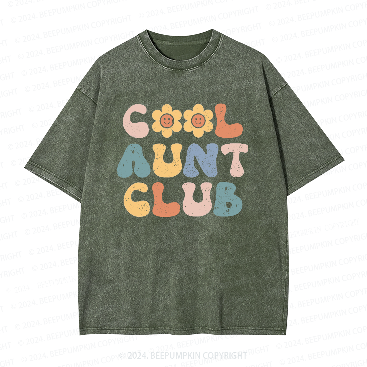 Cool Aunt Club Auntie Washed Tees