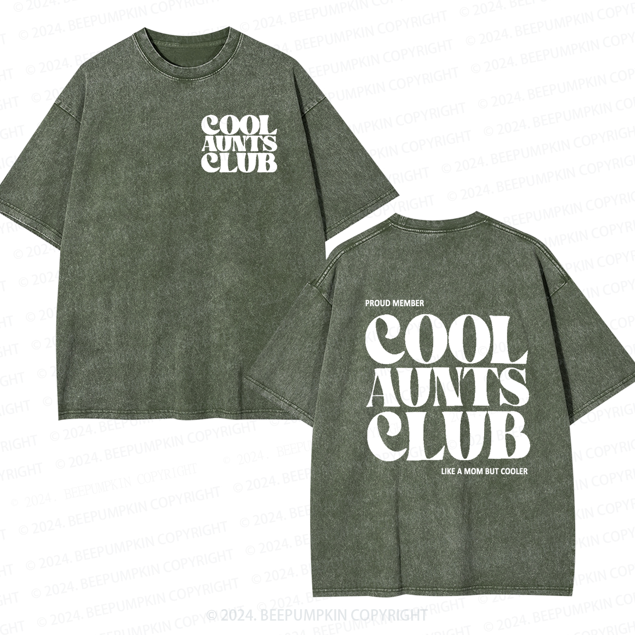 Future Cool Aunts Club Auntie Washed Tees