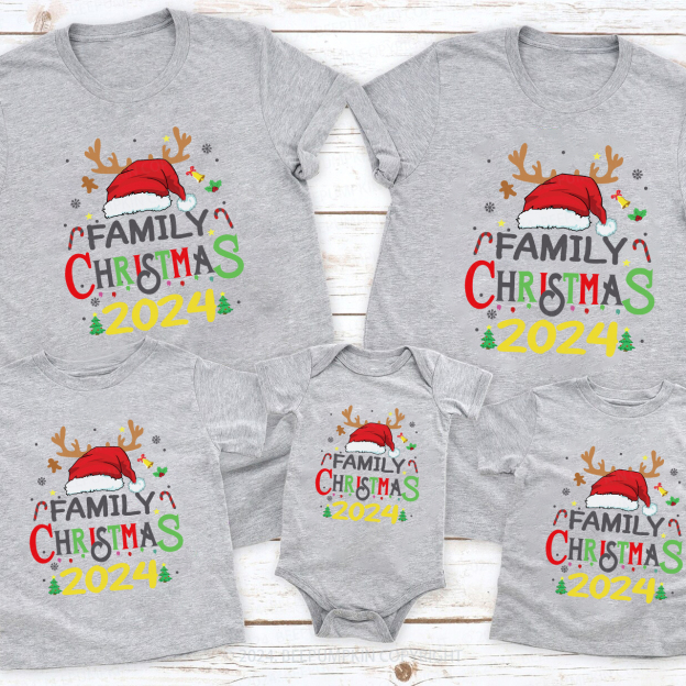 2024 Family Christmas Santa Shirts For Family Members