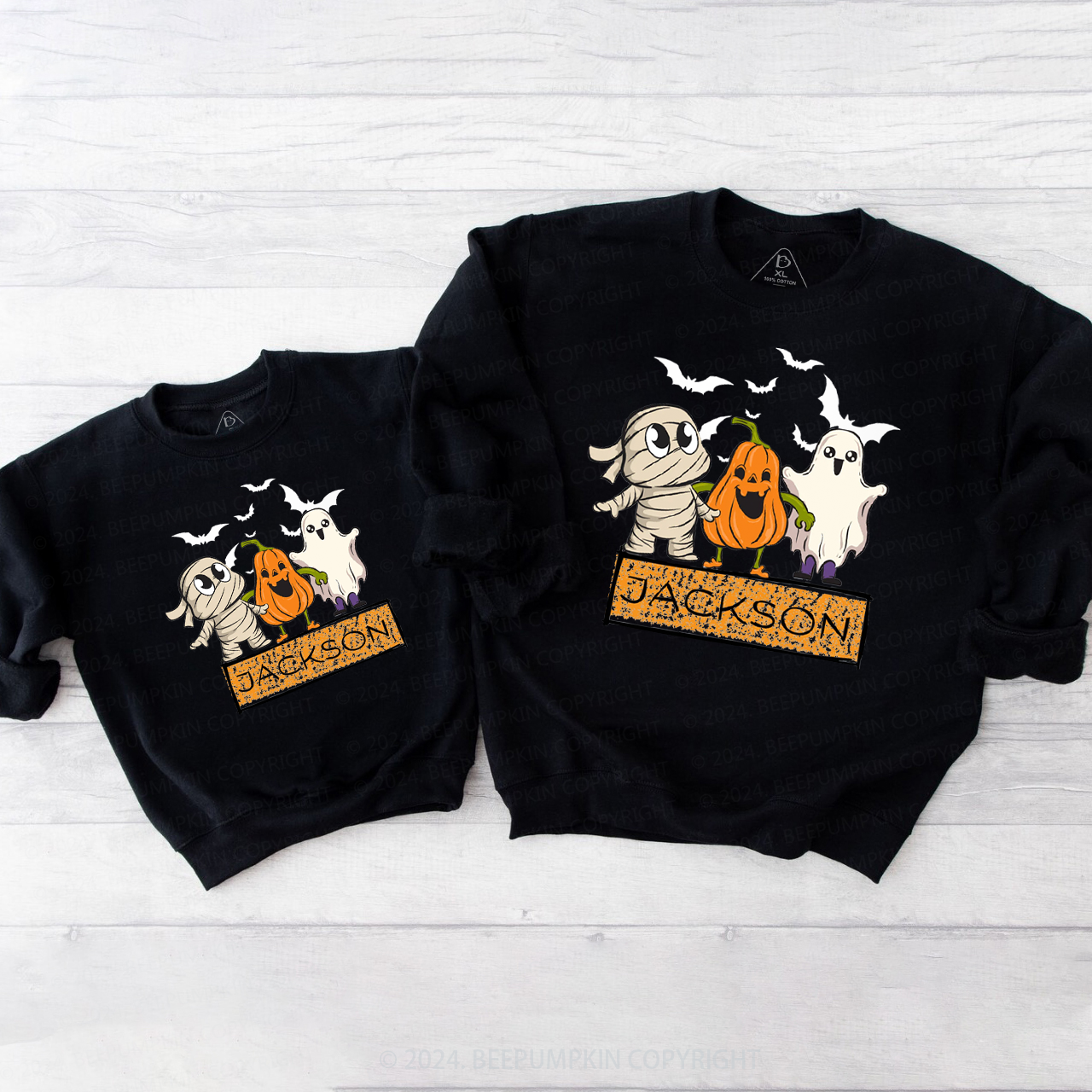 Personalized Name Halloween Bandage Family Matching Sweatshirt