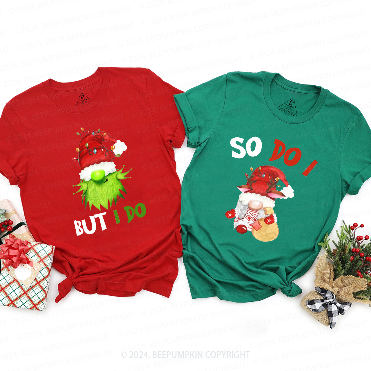 Funny I Don't Do Matching Christmas Gnomes Matching T-Shirts