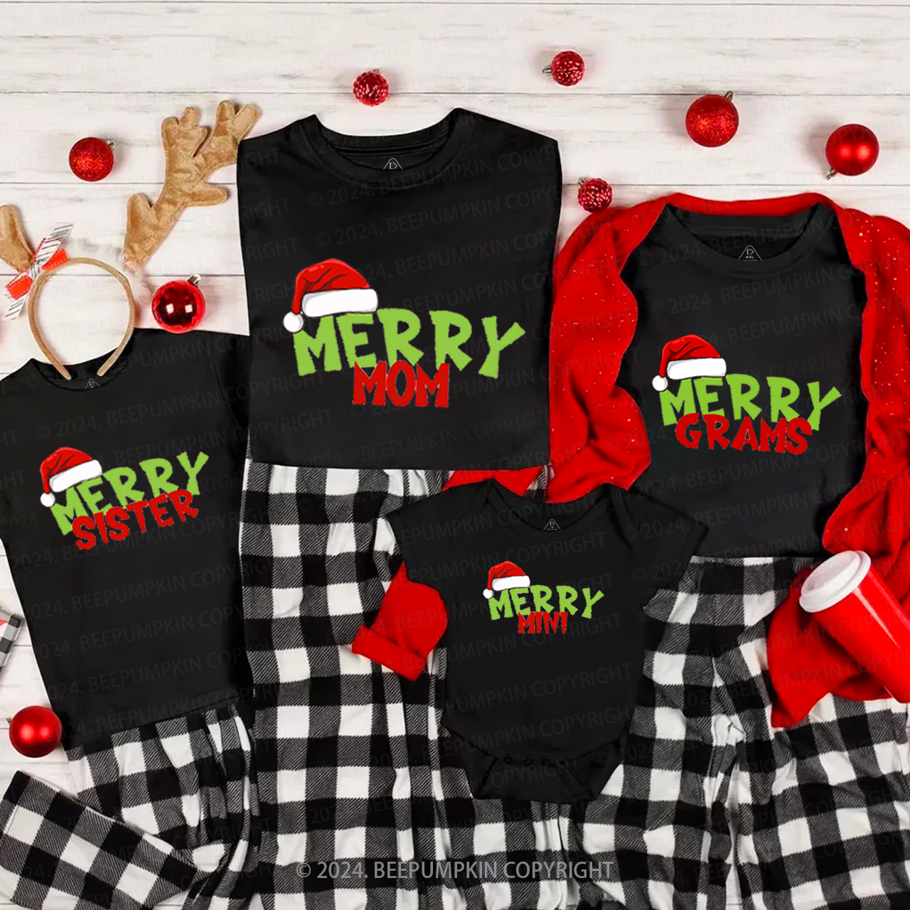 Merry Christmas Family Matching T-Shirts