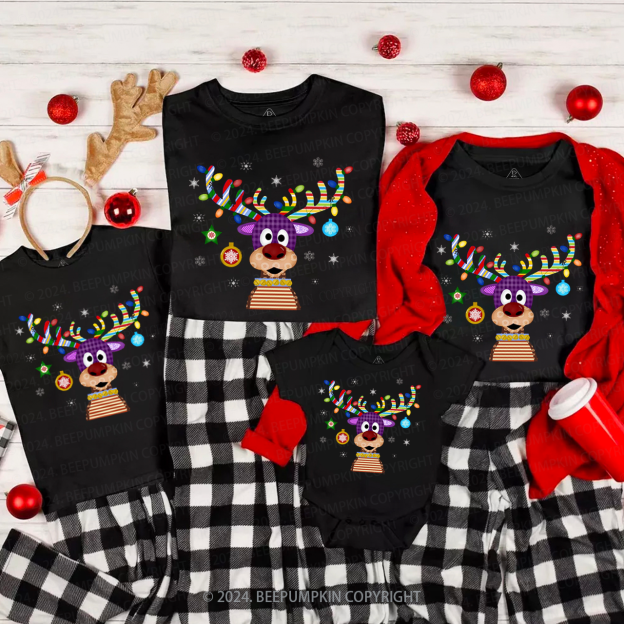 Reindeer Christmas Family Matching T-Shirts Beepumpkin