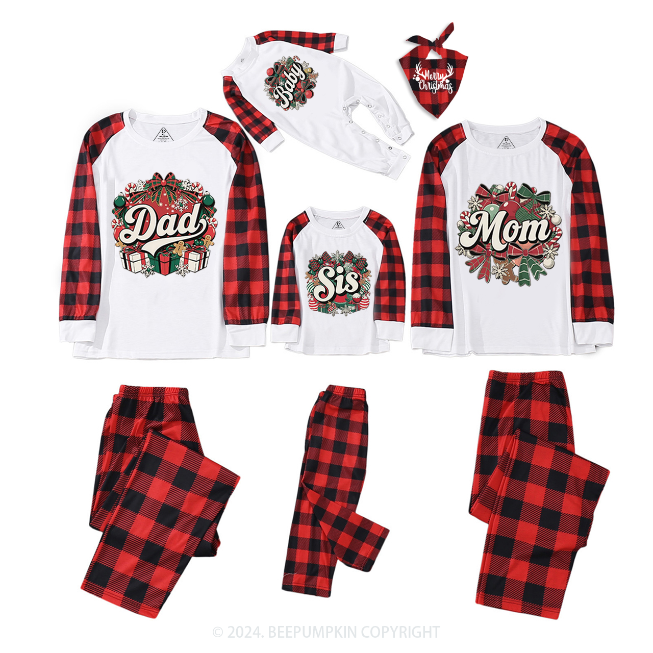 Christmas Gifts Family Matching Pajamas Beepumpkin