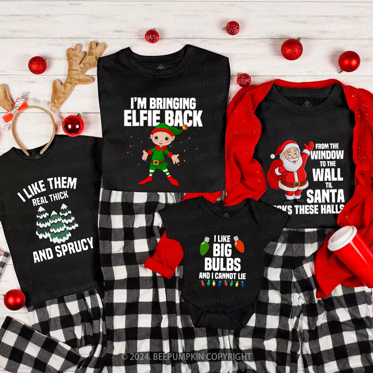 Funny Christmas Matching T-Shirts Beepumpkin