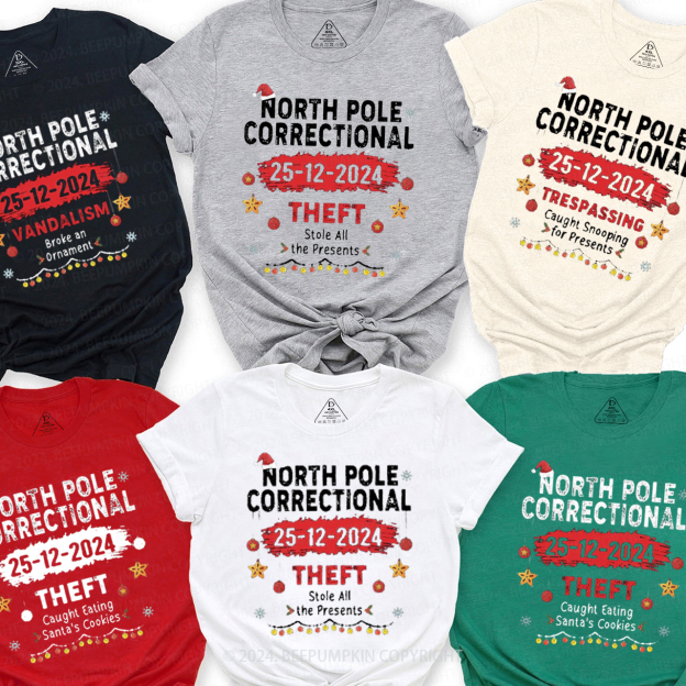 North Pole Correctional Matching T-Shirts Beepumpkin