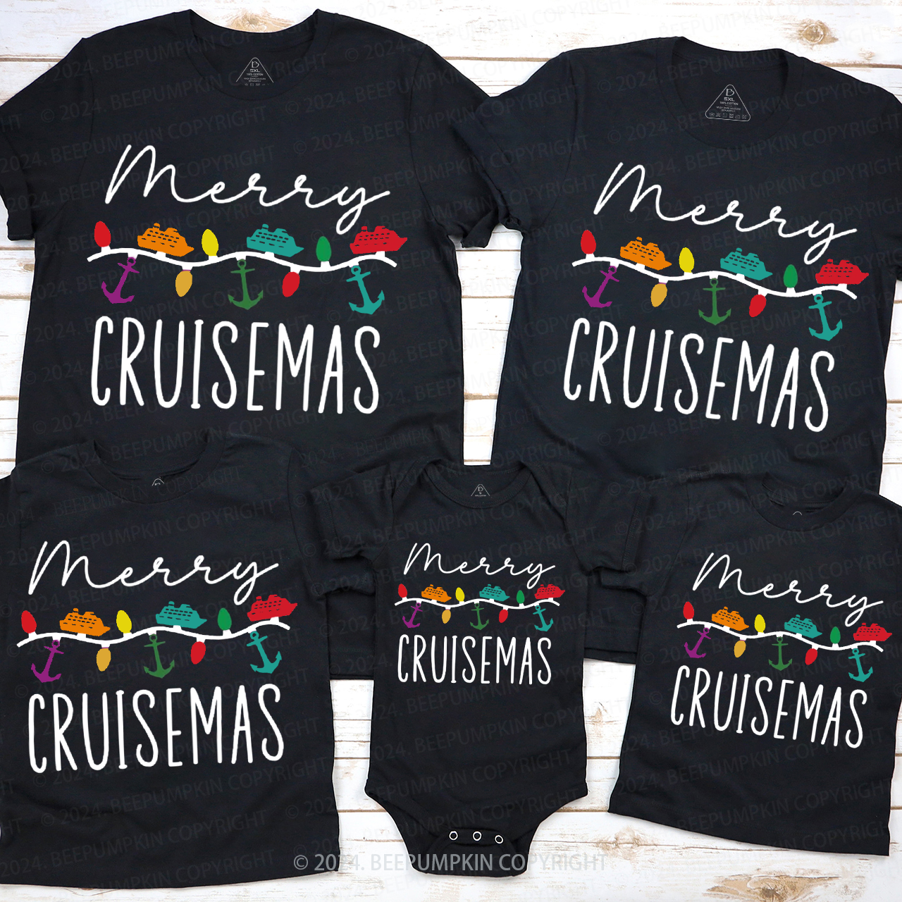 Merry Cruisemas Family Cruise Matching T-Shirts Beepumpkin
