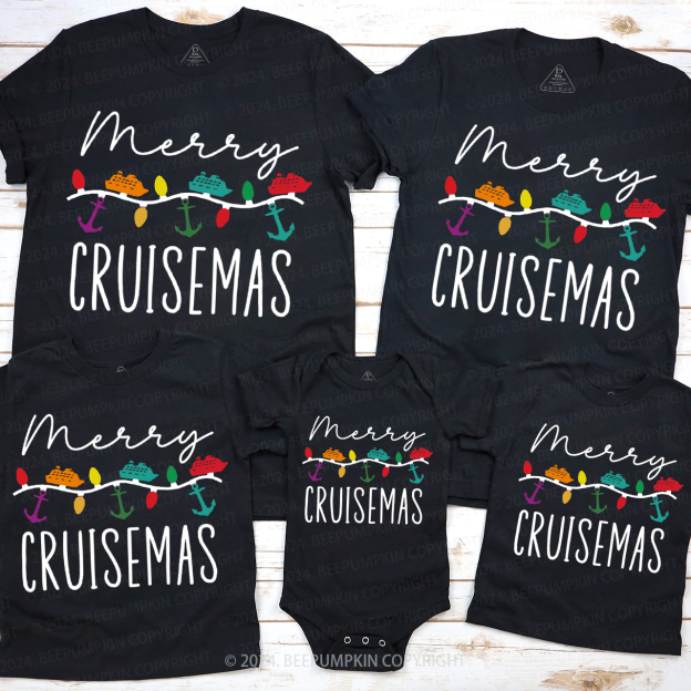 Merry Cruisemas Family Cruise Matching T-Shirts Beepumpkin