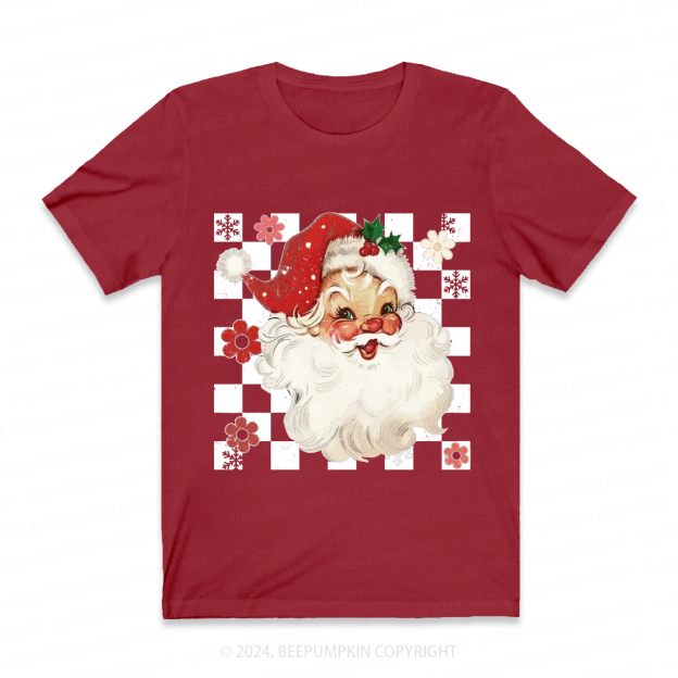 Checkered Santa Claus Shirts Beepumpkin