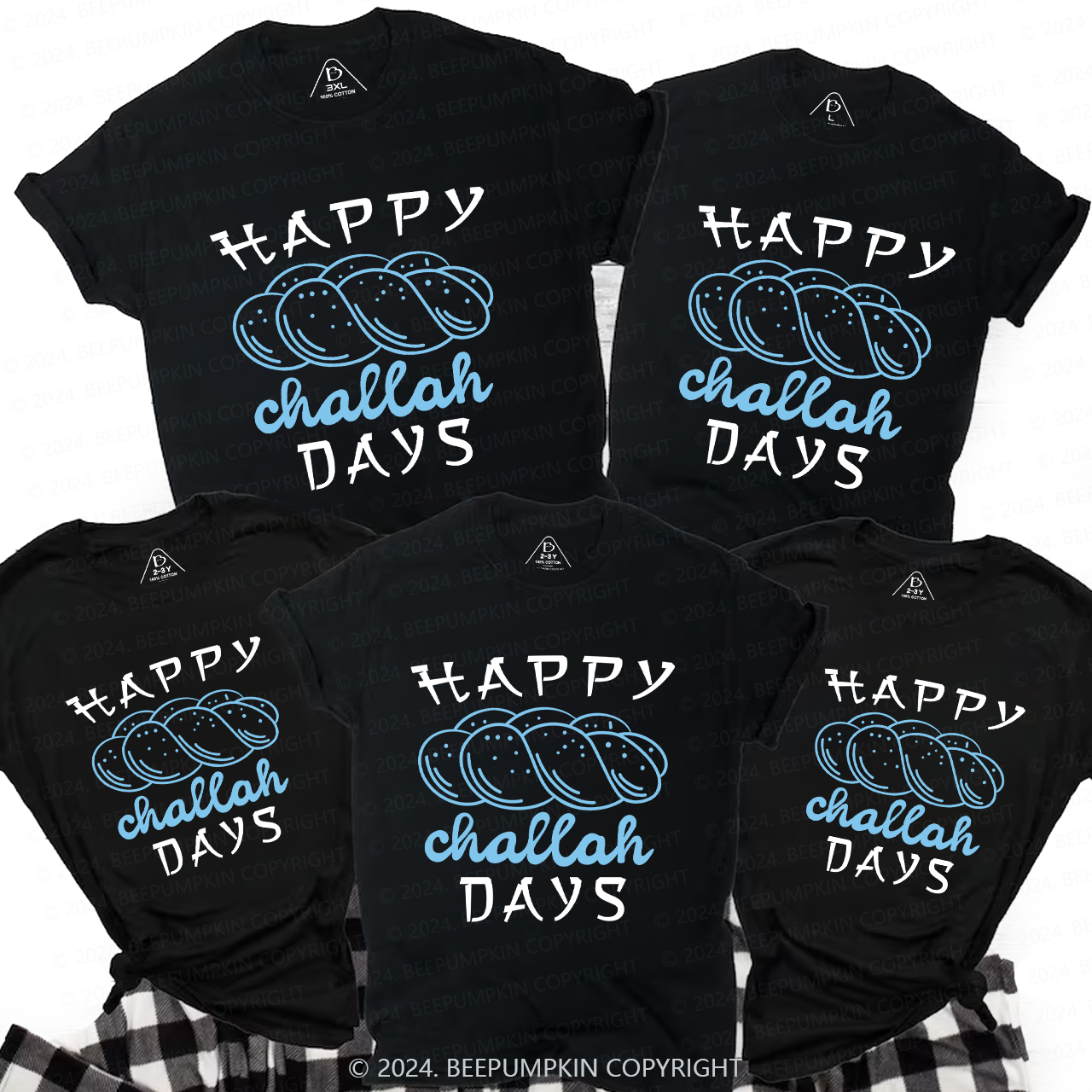 Hanukkah Happy Challah Days Family T-Shirts Beepumpkin